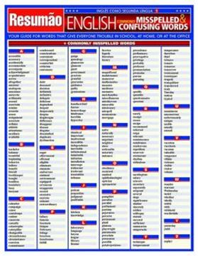 Imagem de RESUMAO - ENGLISH COMMONLY MISSPELLED & CONFUSING WORDS