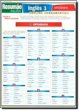 Imagem de RESUMAO - INGLES 3 ORTOGRAFIA